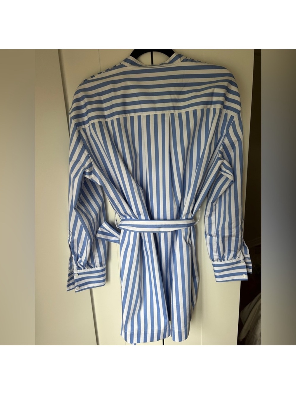 Club Monaco Light Blue and White Striped Shirt - Picture 3 of 6